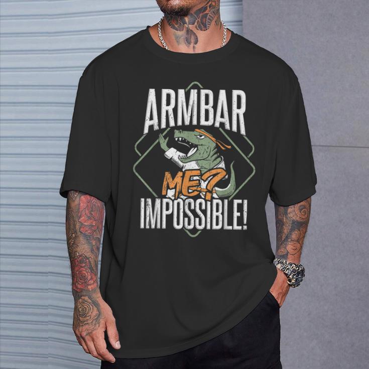 Armbar Me Impossible Strong Dinosaur T-Shirt Gifts for Him