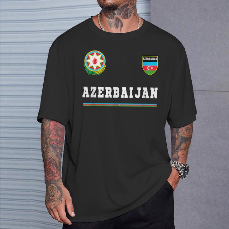 Aserbaijan Sports Football Flag Football Te- T-Shirt Geschenke für Ihn