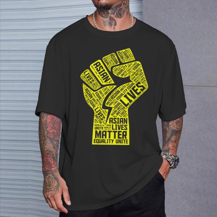 Asian Lives Matter Proud Asian American Aapi Yellow Pride T-Shirt Gifts for Him