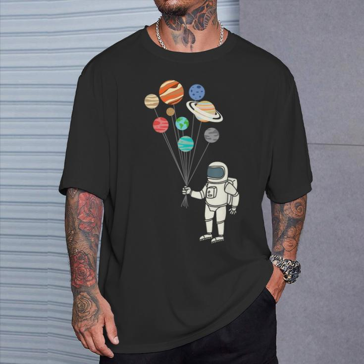 Astronaut Planets Balloons Solar Space Birthday Party T-Shirt Gifts for Him