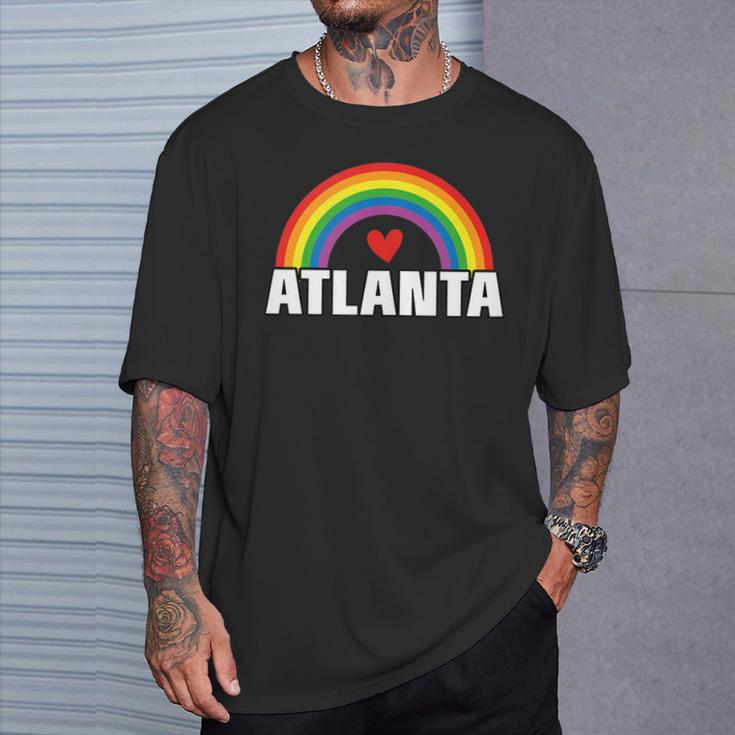 Atlanta Gay Pride Month Festival 2019 Rainbow Heart T-Shirt Gifts for Him