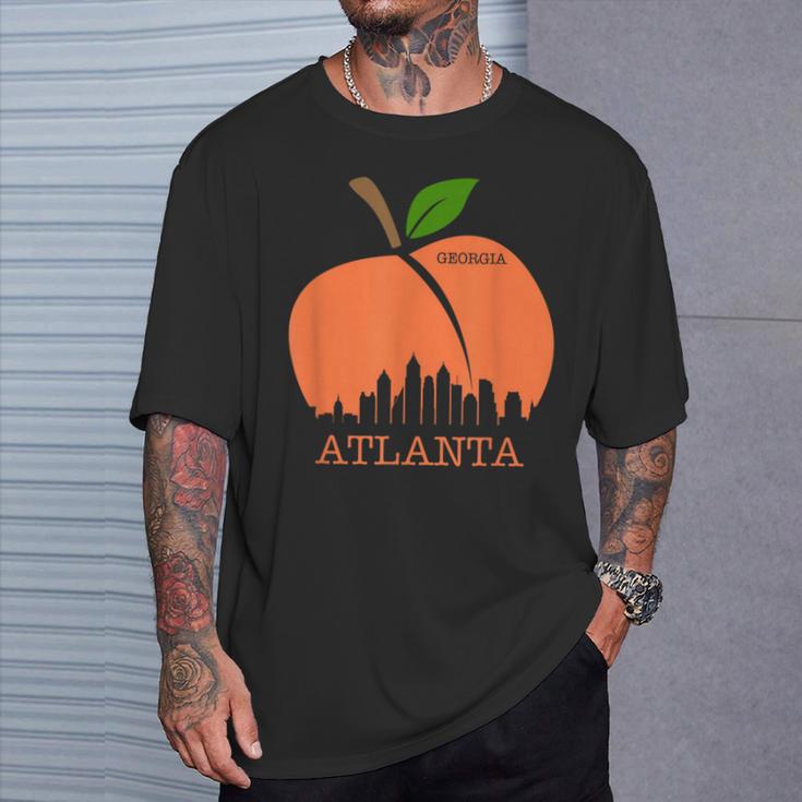 Atlanta Georgia Peach Skyline T-Shirt - Monsterry Atlanta Georgia Peach Skyline T-Shirt - Monsterry