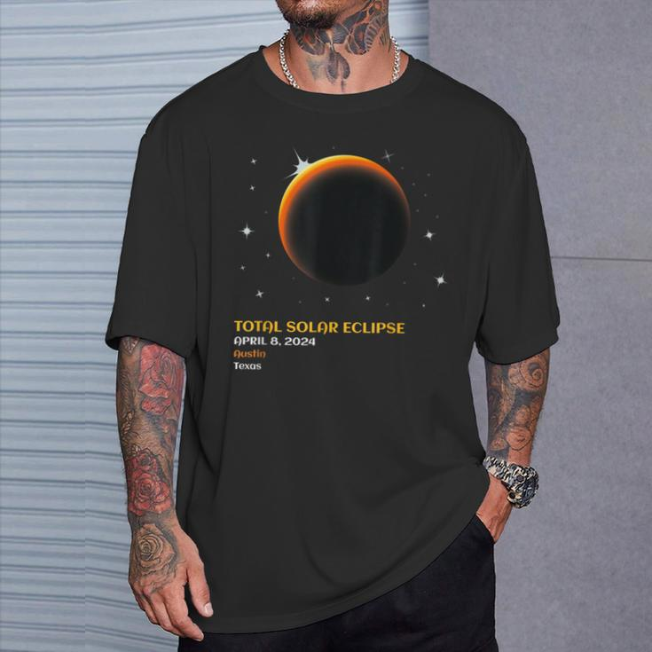 Austin Texas Tx Total Solar Eclipse April 8 2024 T-Shirt Gifts for Him