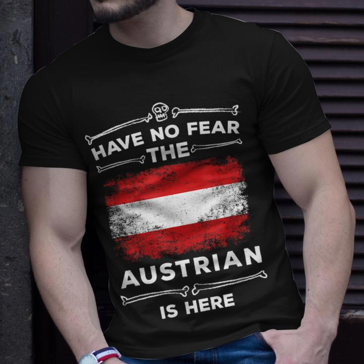 Austria Austrian Flag Have No Fear Austrian Is Here T-Shirt Gifts for Him
