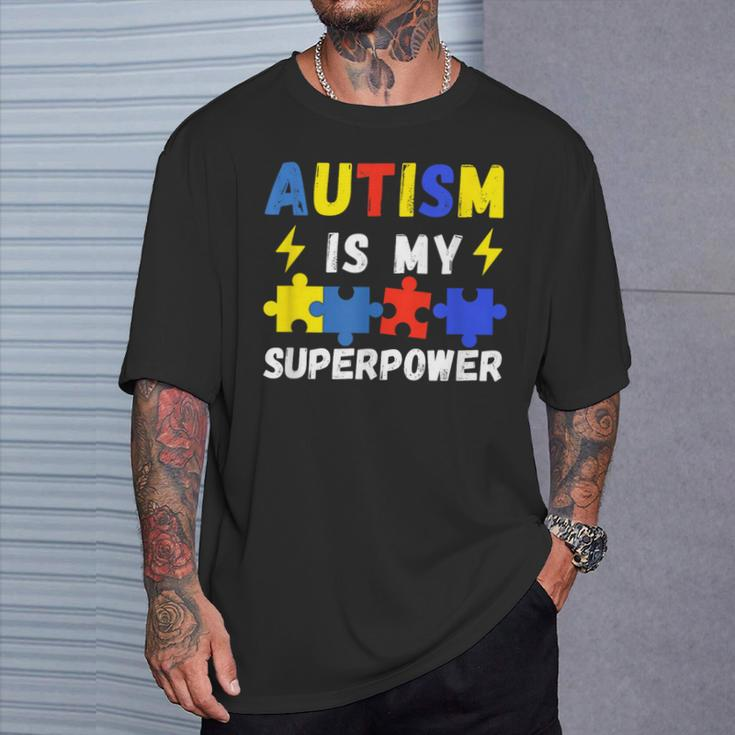 Autism Is My Superpower Autism Awareness T-Shirt Gifts for Him
