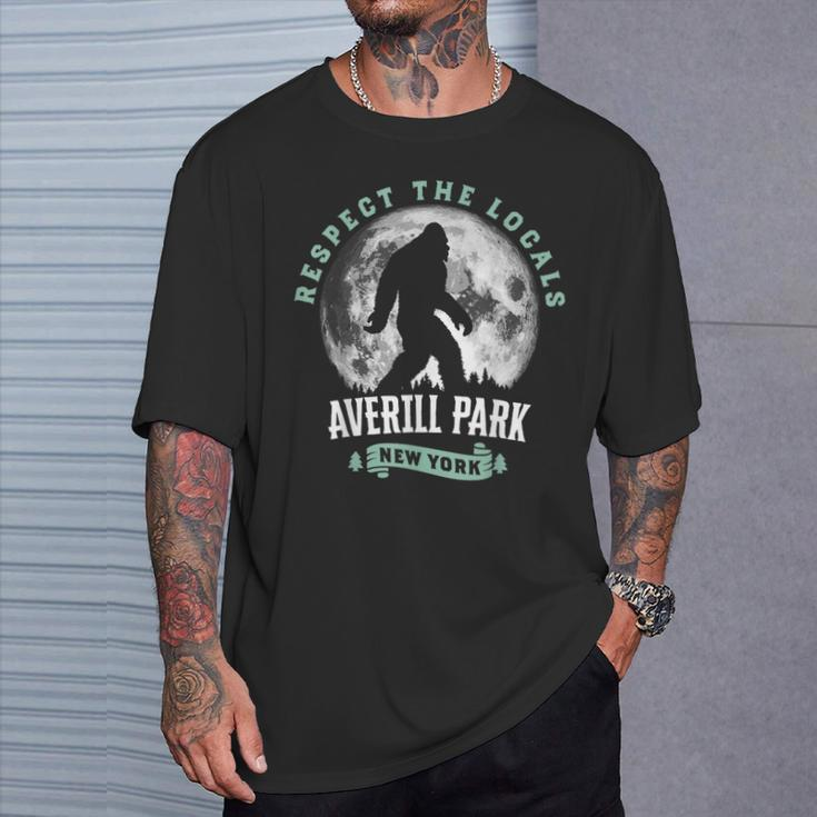 Averill Park New York Respect The Locals Bigfoot Night T-Shirt Gifts for Him