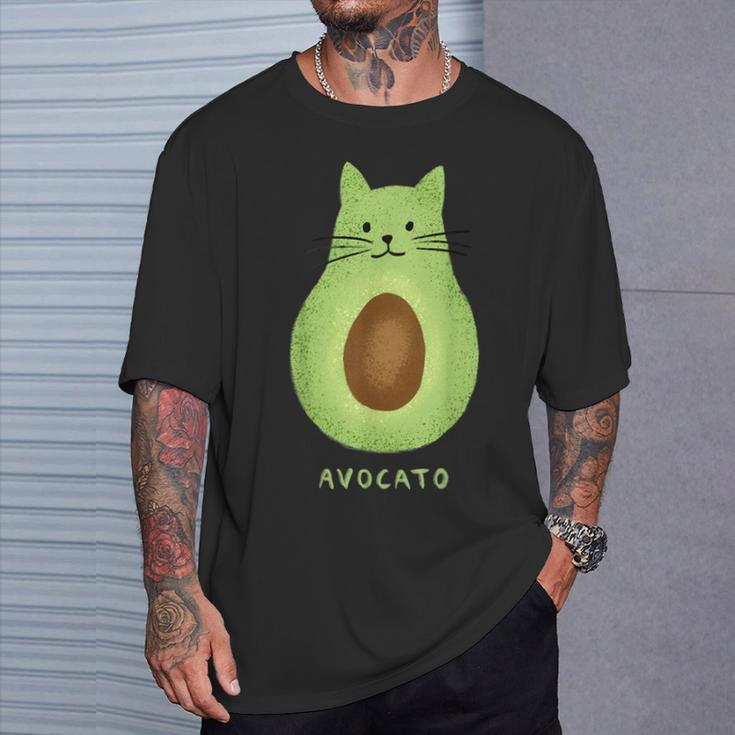 Avocato Cute Cat Avocado Vegan And Cat Owner Kitten T-Shirt Gifts for Him