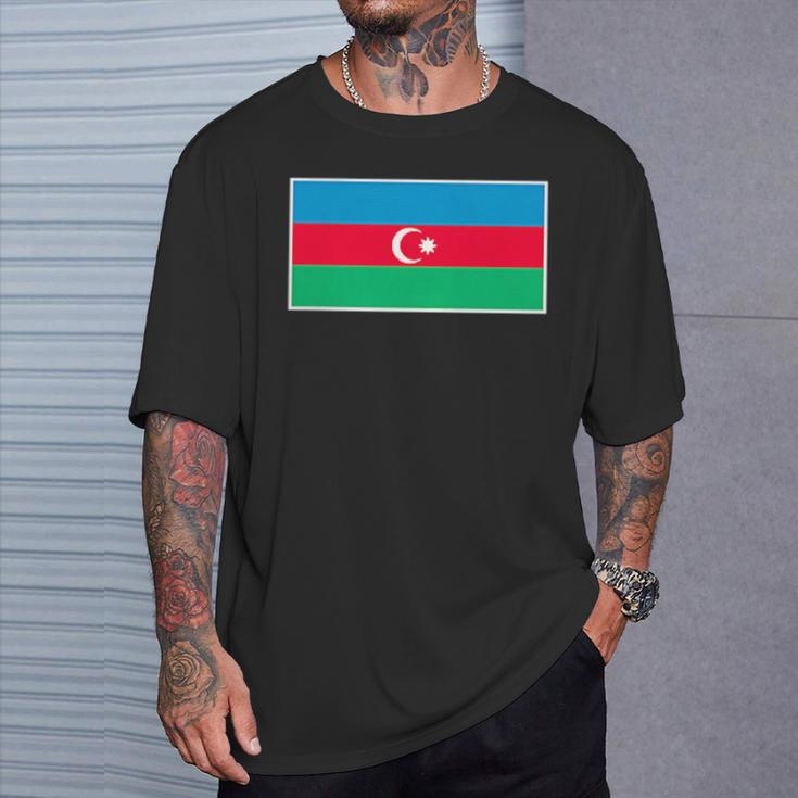 Azerbaijan Flag Vintage Azerbaijani Colors T-Shirt Geschenke für Ihn