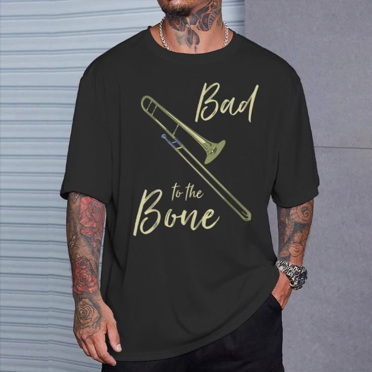 Bad To The Trombone Wind Instrument ShortyT-Shirt Gifts for Him