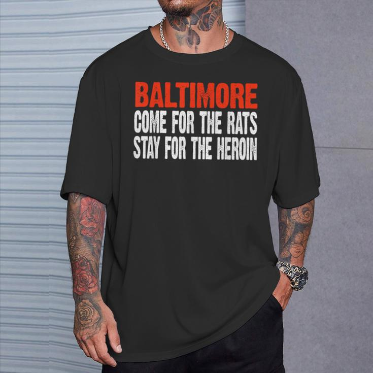 Baltimore Rats And Heroin Political T-Shirt Gifts for Him
