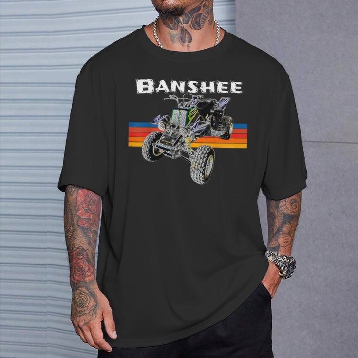 Banshee Quad Atv Atc Vintage Retro All Terrain Vehicle T-Shirt Gifts for Him