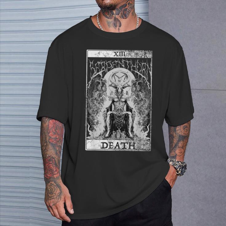 Baphomet Occult Satan Goat Head Tarot Card Death Unholy T-Shirt Gifts for Him