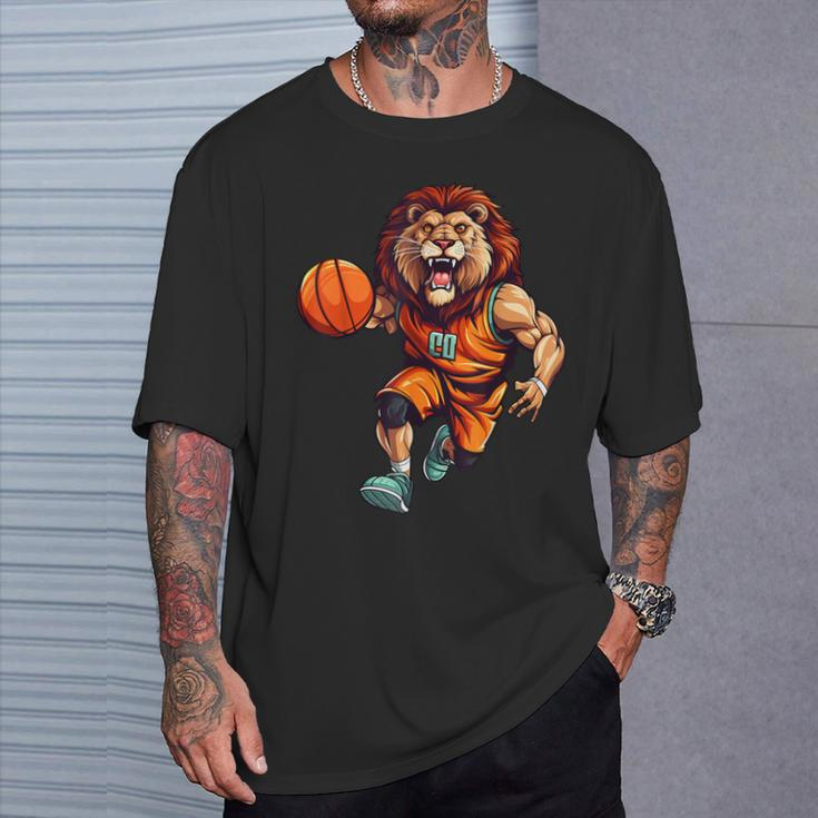 Basketball Lion T-Shirt Geschenke für Ihn