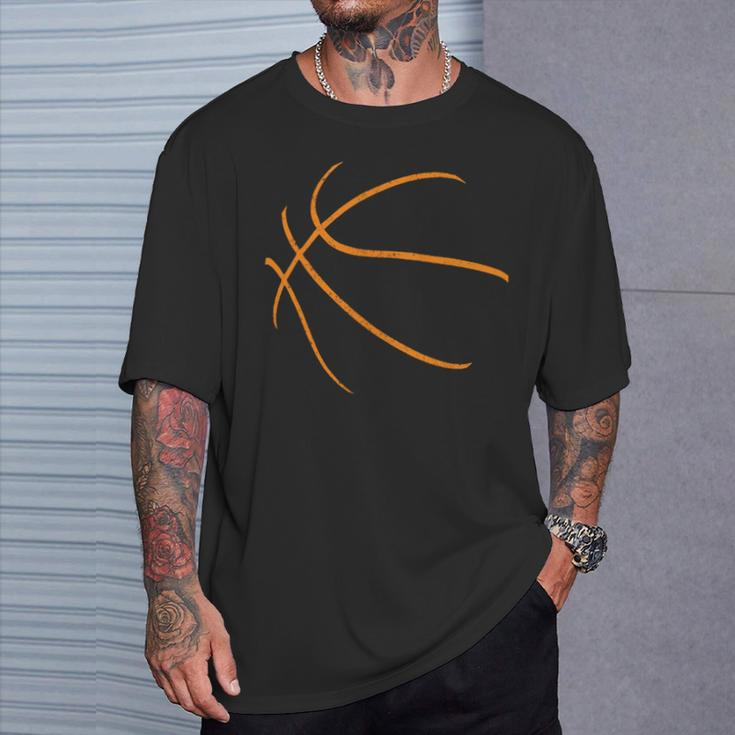 Basketball Silhouette Bball Player Coach Sports Baller T-Shirt Gifts for Him