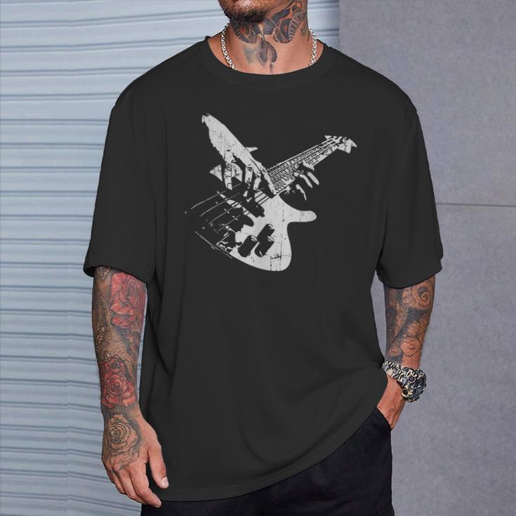 Bass Guitar Vintage For Bassist T-Shirt Geschenke für Ihn