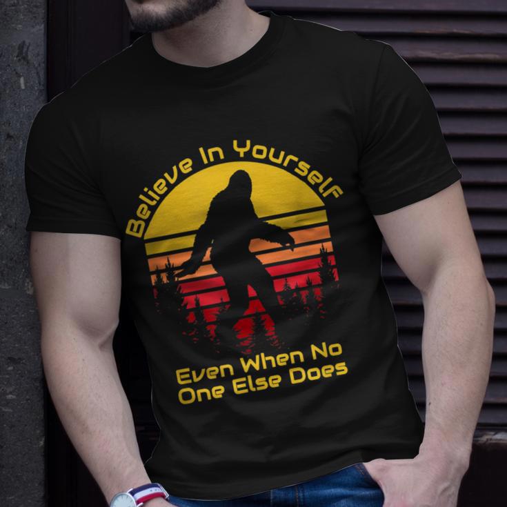 Believe In Yourself Bigfoot T-Shirt Gifts for Him