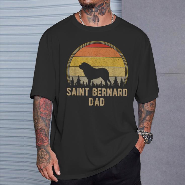 Bernhardiner Hund Papaintage Bernhardiner Liebhaber T-Shirt Geschenke für Ihn