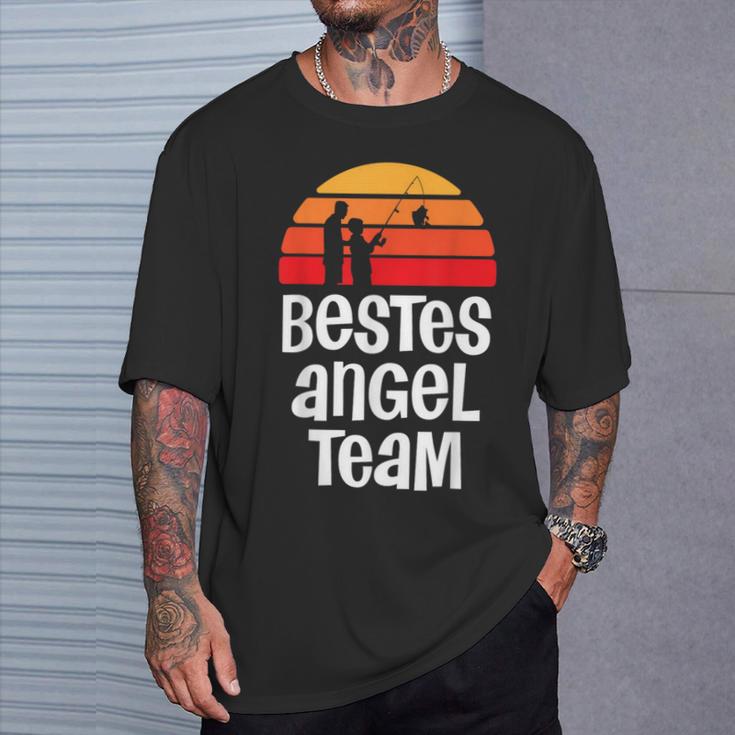 Best Angel Team For Angler Dad And Son Partner Look T-Shirt Geschenke für Ihn