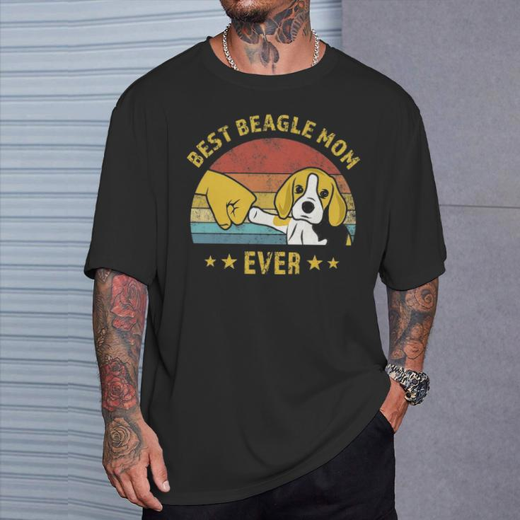 Best Beagle Mom Ever Retro Vintage Puppy Lover T-Shirt Gifts for Him