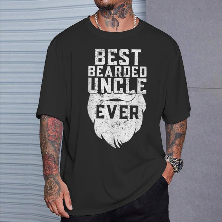 Best Bearded Uncle Ever Father's Day Facial Hair T-Shirt Gifts for Him