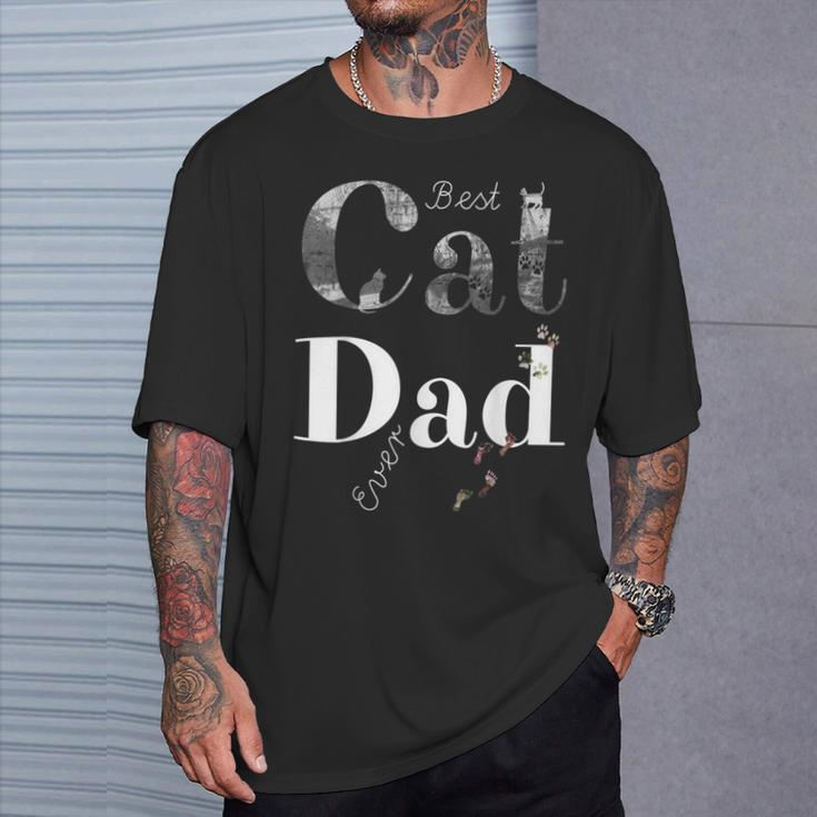 Best Cat Dad Ever Cat Lover Father's Day T-Shirt Gifts for Him