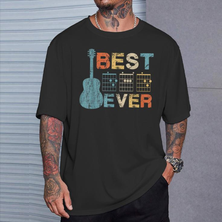Best Dad Ever Guitar Chords Musician Father Day T-Shirt Gifts for Him