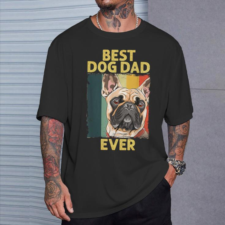 Best Dog French Bulldog Dad Ever For Father's Day T-Shirt Gifts for Him