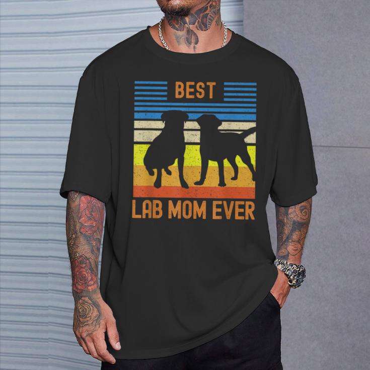 Best Lab Mom Ever Black Yellow Chocolate Matching Parents T-Shirt Gifts for Him