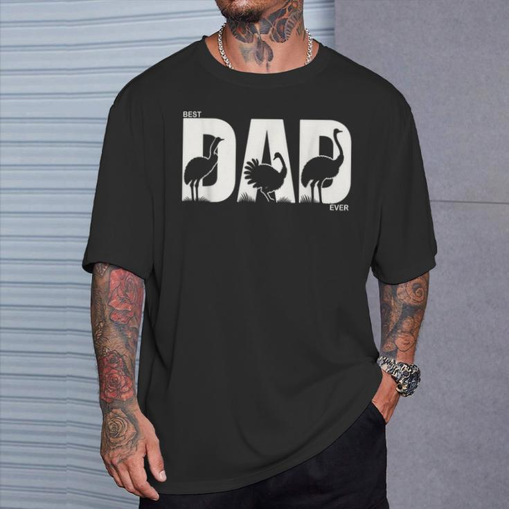 Best Ostrich Dad Ever Fathers Day Ostrich T-Shirt Gifts for Him