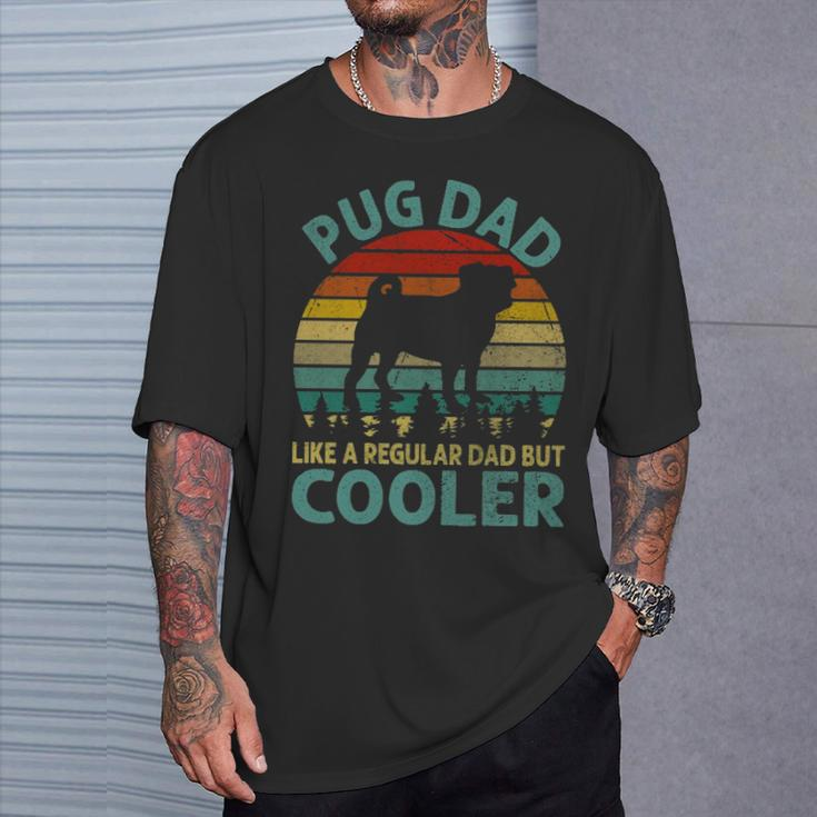 Best Pug Cooler Dad Ever Dog Animal Lovers Walker Cute T-Shirt Gifts for Him