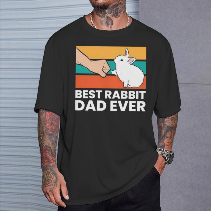 Best Rabbit Dad Ever Dad Rabbit T-Shirt Gifts for Him