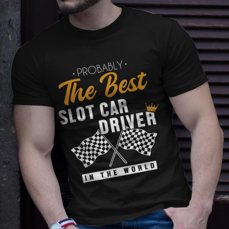 Best Slot Car Driver World Mini Car Drag Racing Slot Car T-Shirt Gifts for Him