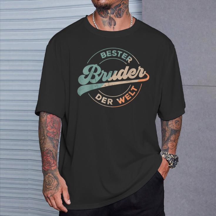 Bester Bruder Der Welt Retro Father's Day Brotherintage S T-Shirt Geschenke für Ihn