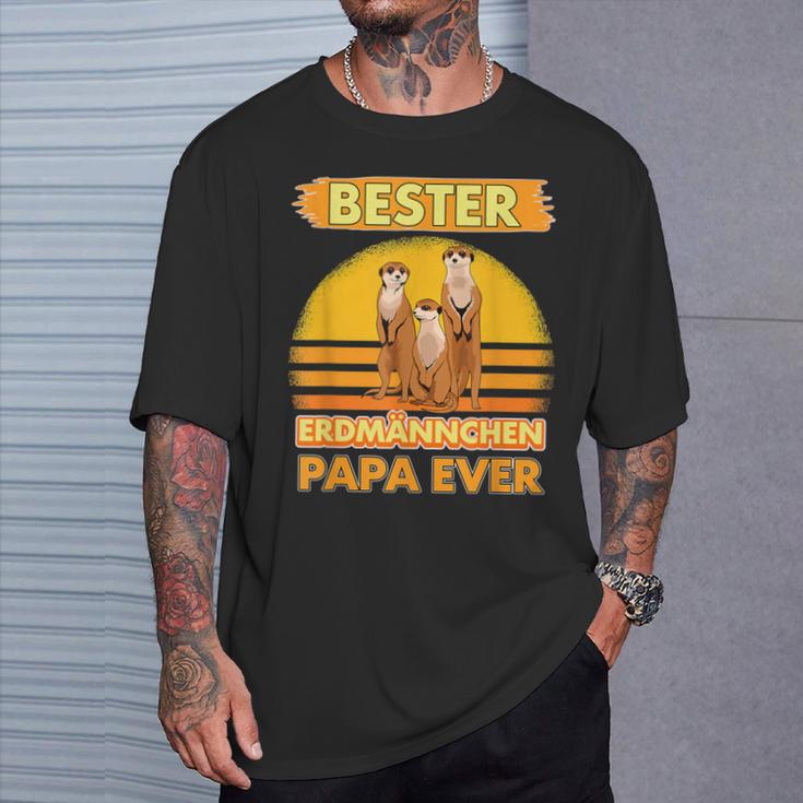 Bester Erdmännchen Papa Everatertag Erdmännchen T-Shirt Geschenke für Ihn