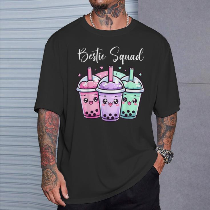 Bestie Squad Twin Day For Girls Bff Boba Tea Best Friend T-Shirt Gifts for Him