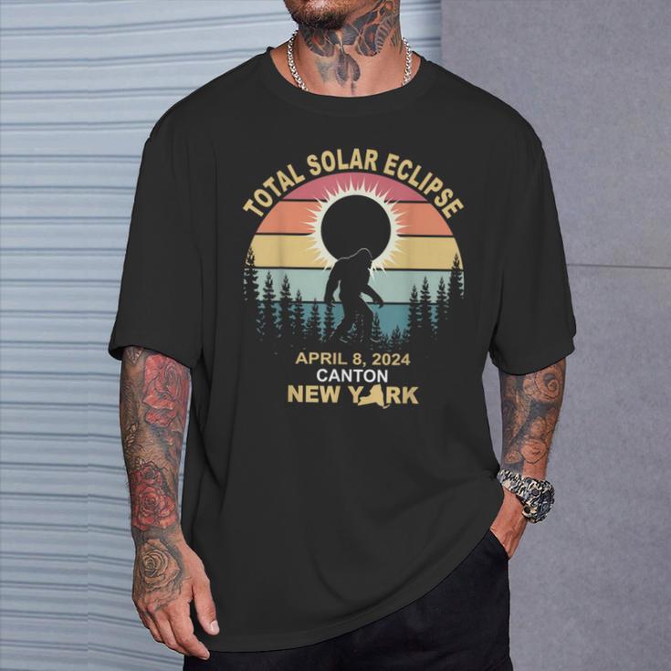 Bigfoot Canton New York Total Solar Eclipse 2024 T-Shirt Gifts for Him