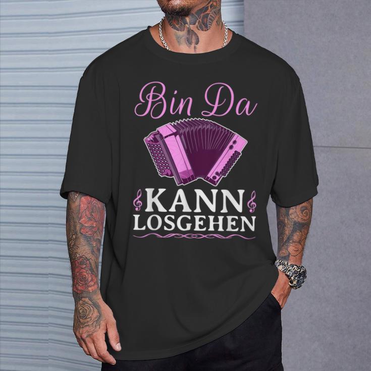 Bin Da Kann Losgehen Styrian Harmonica Squeeze S T-Shirt Geschenke für Ihn