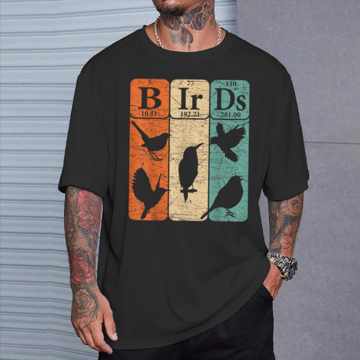 Birds Periodic Table Elements Birdwatching Ornithology T-Shirt Gifts for Him
