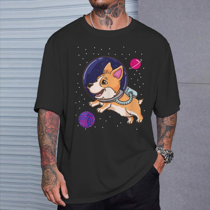 Bisexual Corgi In Space Bisexual Pride T-Shirt Gifts for Him