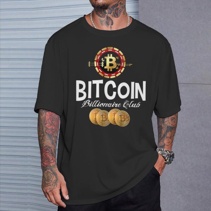 Bitcoin Billionaire Club Cryptocurrency Investors T-Shirt Gifts for Him