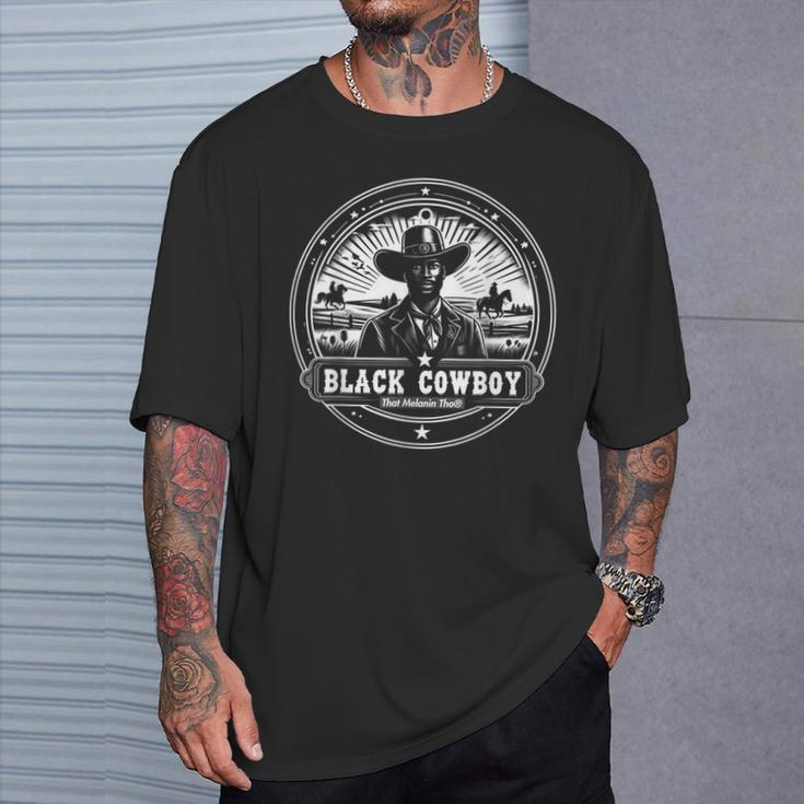 Black Cowboy African American History Afro Black Cowboy T-Shirt Gifts for Him
