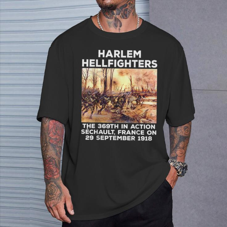 Black Military History Usa Black History Harlem Hellfighters T-Shirt Gifts for Him