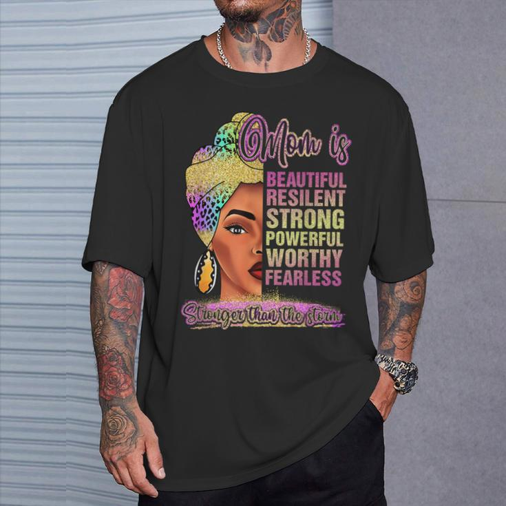 Black Mom Queen Melanin Afro African Mama T-Shirt Gifts for Him