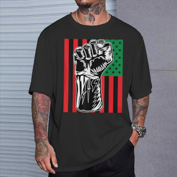 Black Power Flag Pan-African Liberation Marcus Garvey T-Shirt Gifts for Him