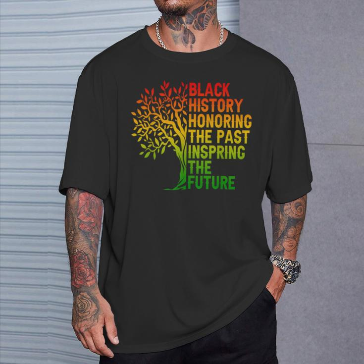 Black History Honoring The Past African Pride Black History T-Shirt Gifts for Him