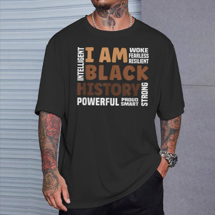 I Am Black History Strong-Proud Black History Month T-Shirt Gifts for Him