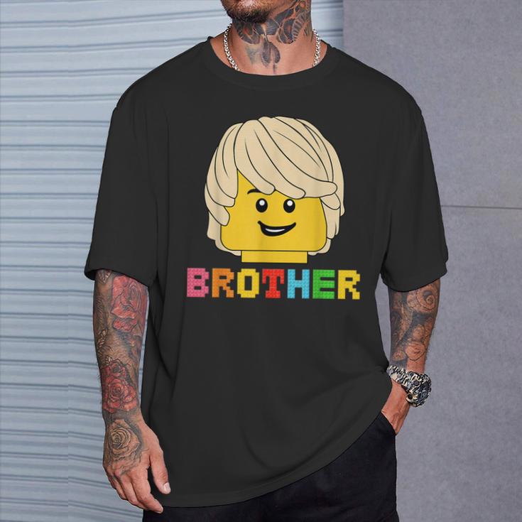 Block Brick Building Brother Master Builder Matching Family T-Shirt Gifts for Him