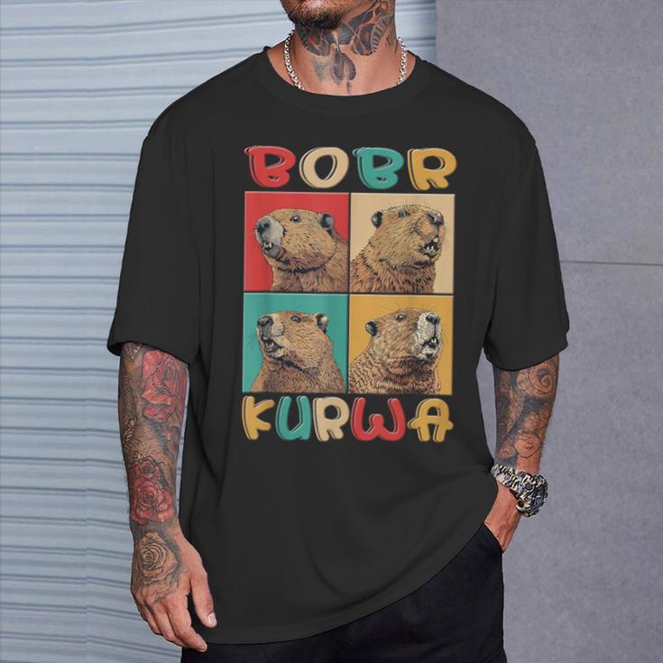 Bobr Kurwa Meme Retro Biber Kurwa T-Shirt Geschenke für Ihn