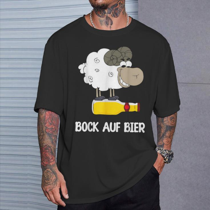 Bock Auf Bier Biertrinker Alkohol Bier Saufen T-Shirt Geschenke für Ihn
