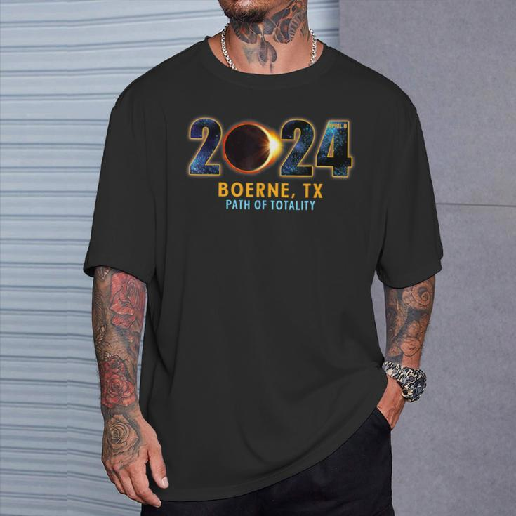 Boerne Texas Total Eclipse Solar 2024 T-Shirt Gifts for Him